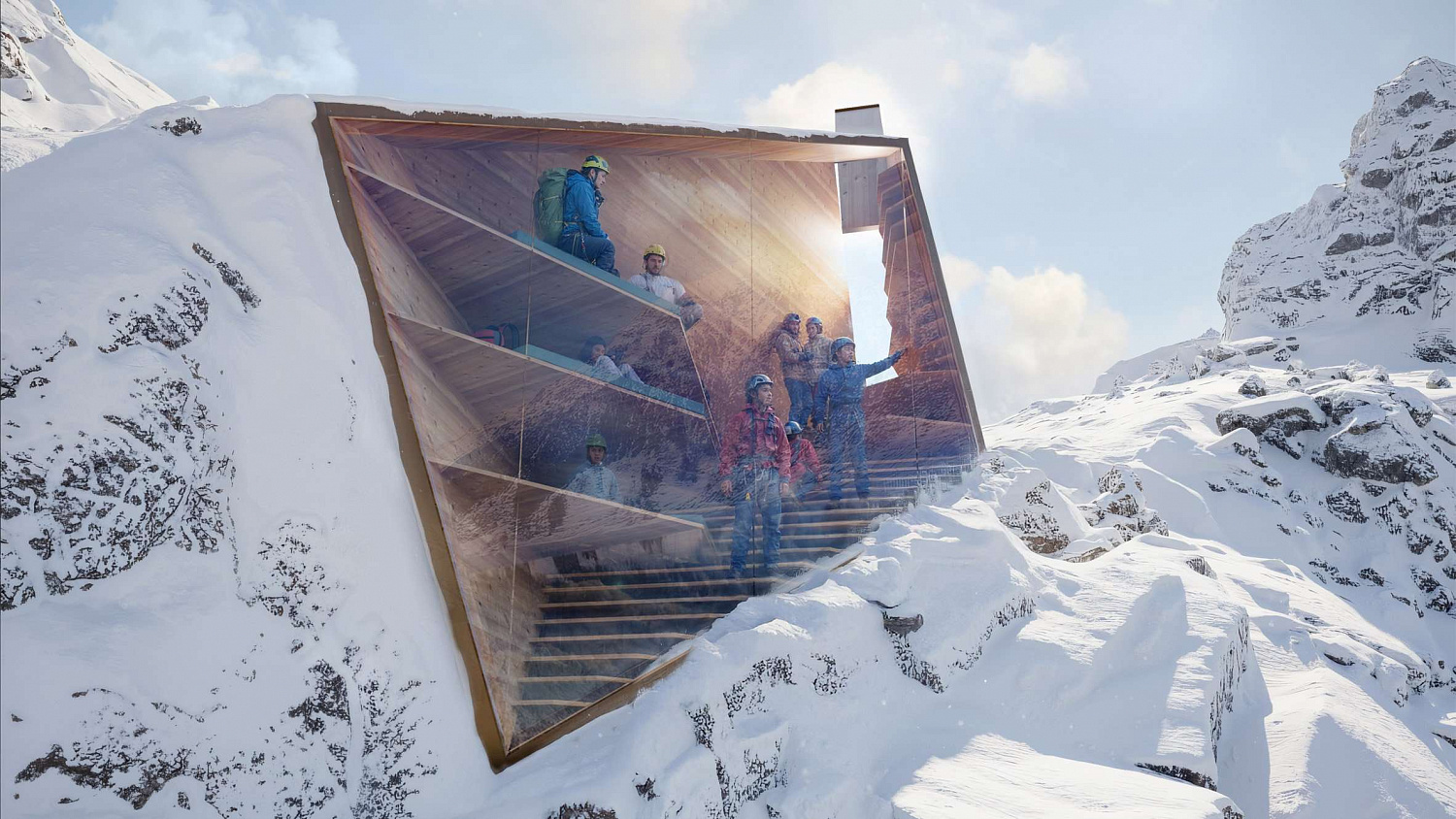 Архитекторы Carlo Ratti Associati создают «живой кристалл» в Альпах для зимней Олимпиады-2026